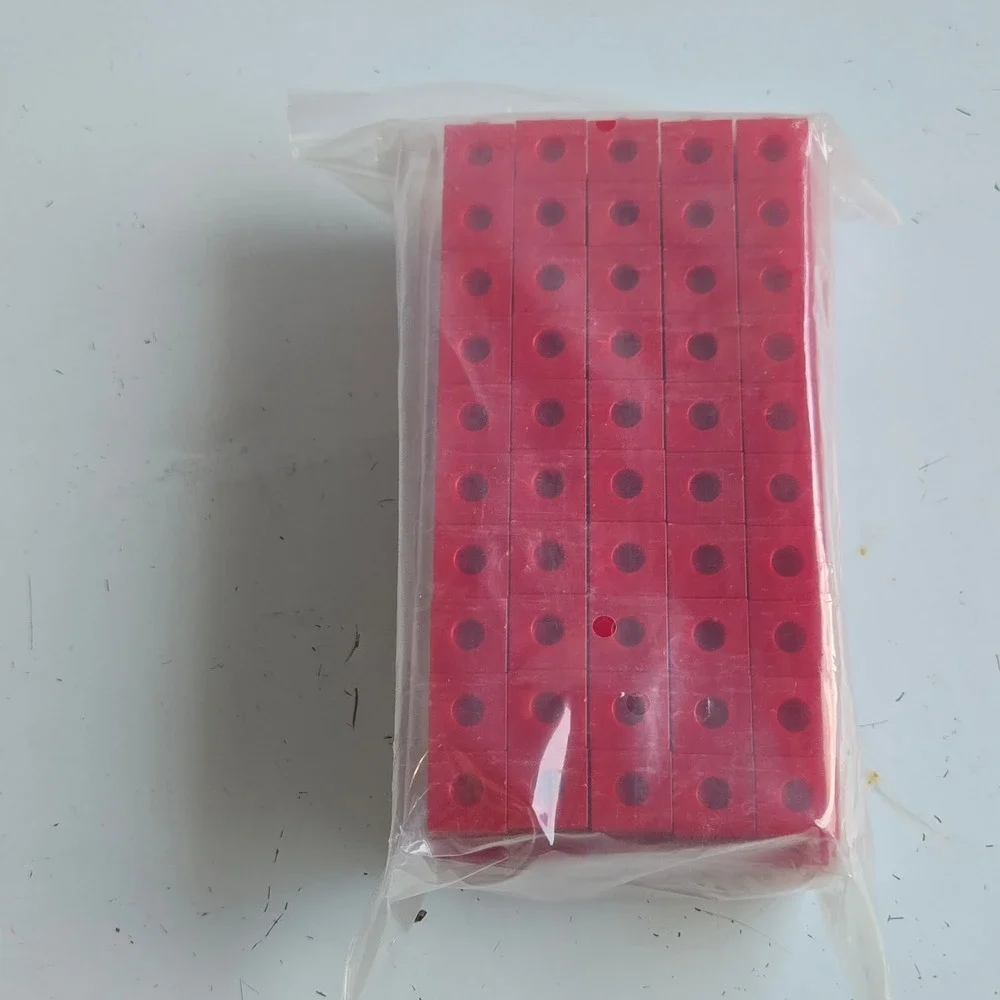 200 Red Connecting Cubes Math Manipulatives Building Blocks, homeshool